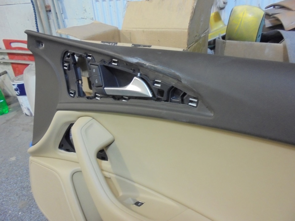 Restoration of door panels on an Audi