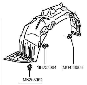 MB253964 КЛИПСА КРЕПЕЖНАЯ 137 Mitsubishi | Запчасти на DRIVE2