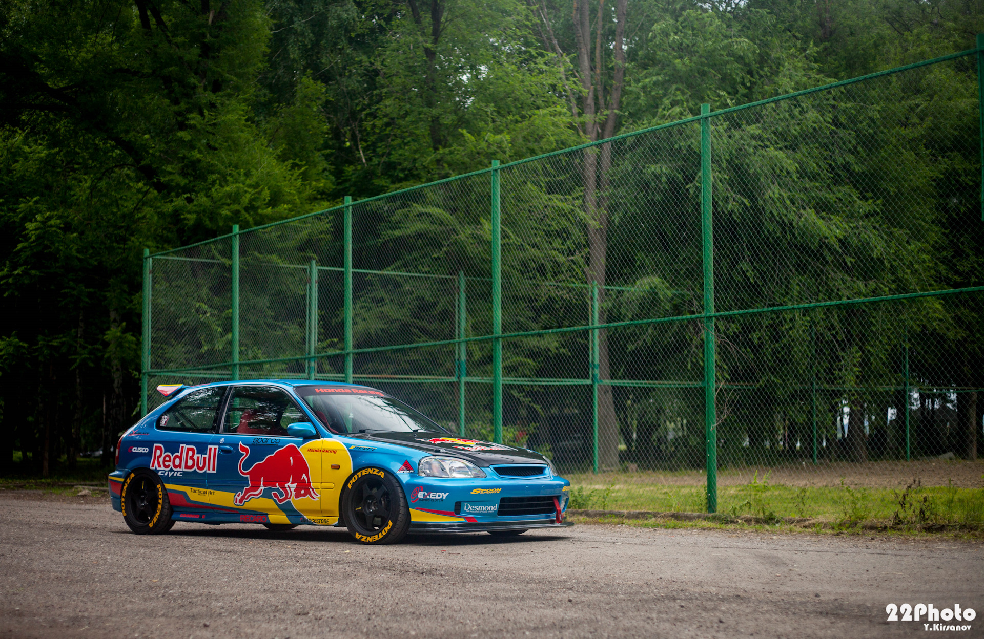 honda civic ek red bull