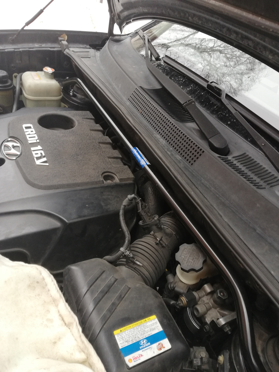 Распорка на передние стойки — Hyundai Tucson (JM), 2 л, 2007 года ...