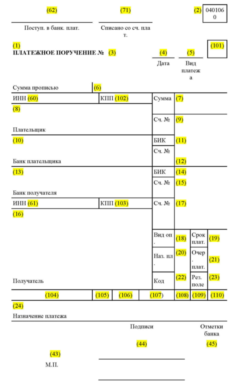 Форма пп 22. Номера полей платежного поручения 2021. Коды полей в платежном поручении 2021 с расшифровкой. Коды полей платежного поручения в 2022 году. Расшифровка Граф платежного поручения.