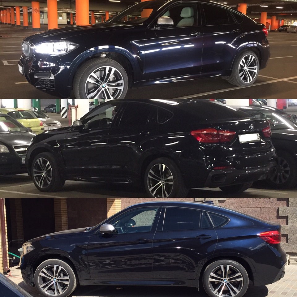 Три цвета одной машины))) — BMW X6 (F16), 3 л, 2015 года | фотография |  DRIVE2