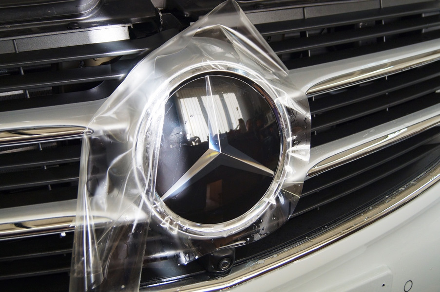 Оклейка переда Mercedes Viano 2017 защитной пленкой Suntek PPF ...