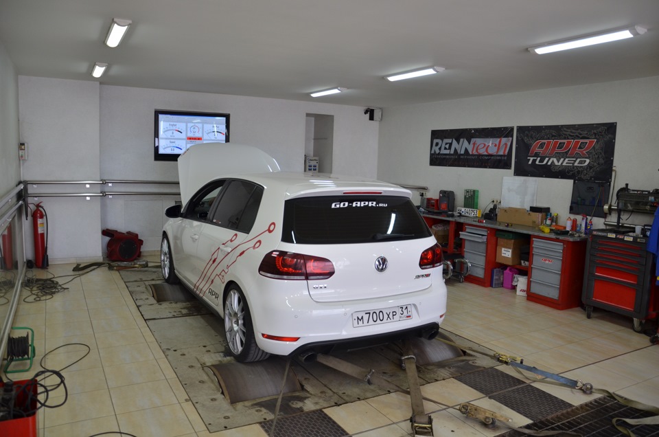 ARP K04 VW Golf GTI на стенде SuperFlow в Morendi — Volkswagen Golf GTI Mk6