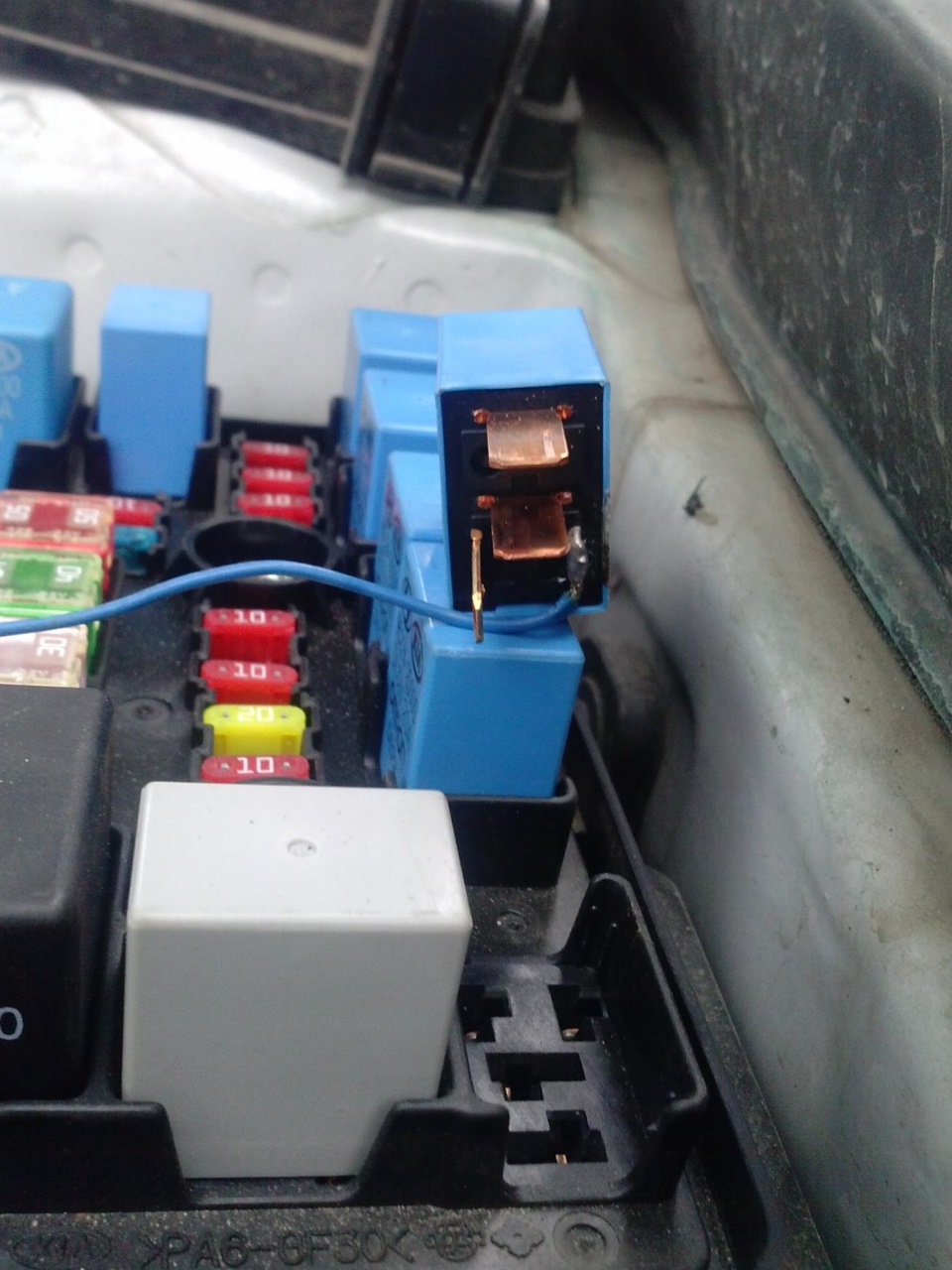 ПТФ работают без габаритов — Hyundai Elantra (4G), 1,6 л, 2008 года ...