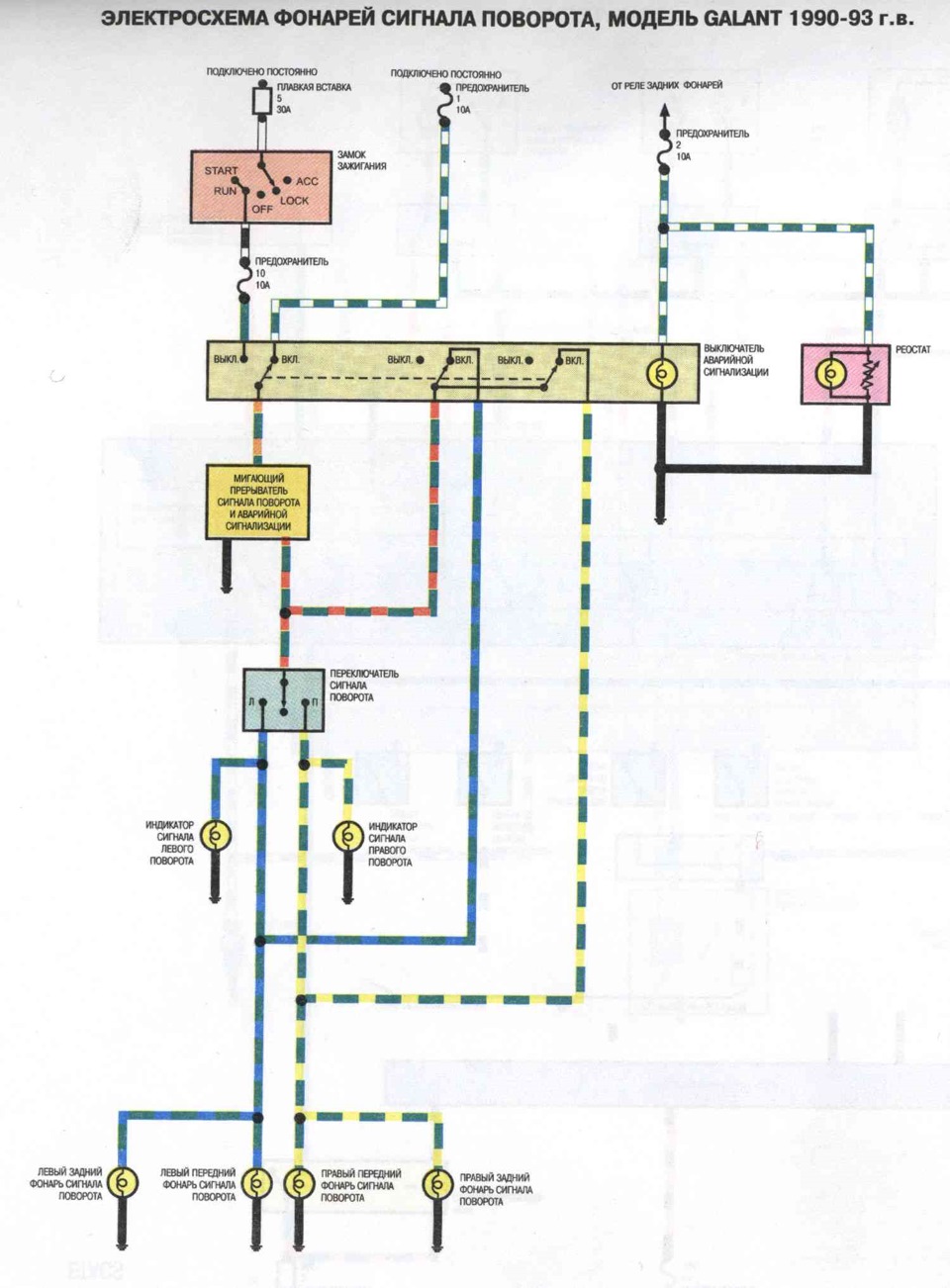Электросхема галант