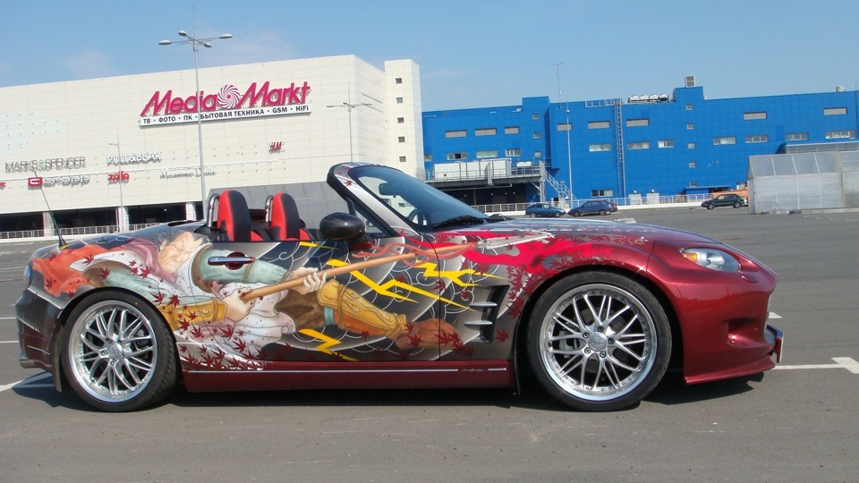 mazda mx-5 реклама с самурайским мечом mazda mx-5 реклама с самурайским мечом