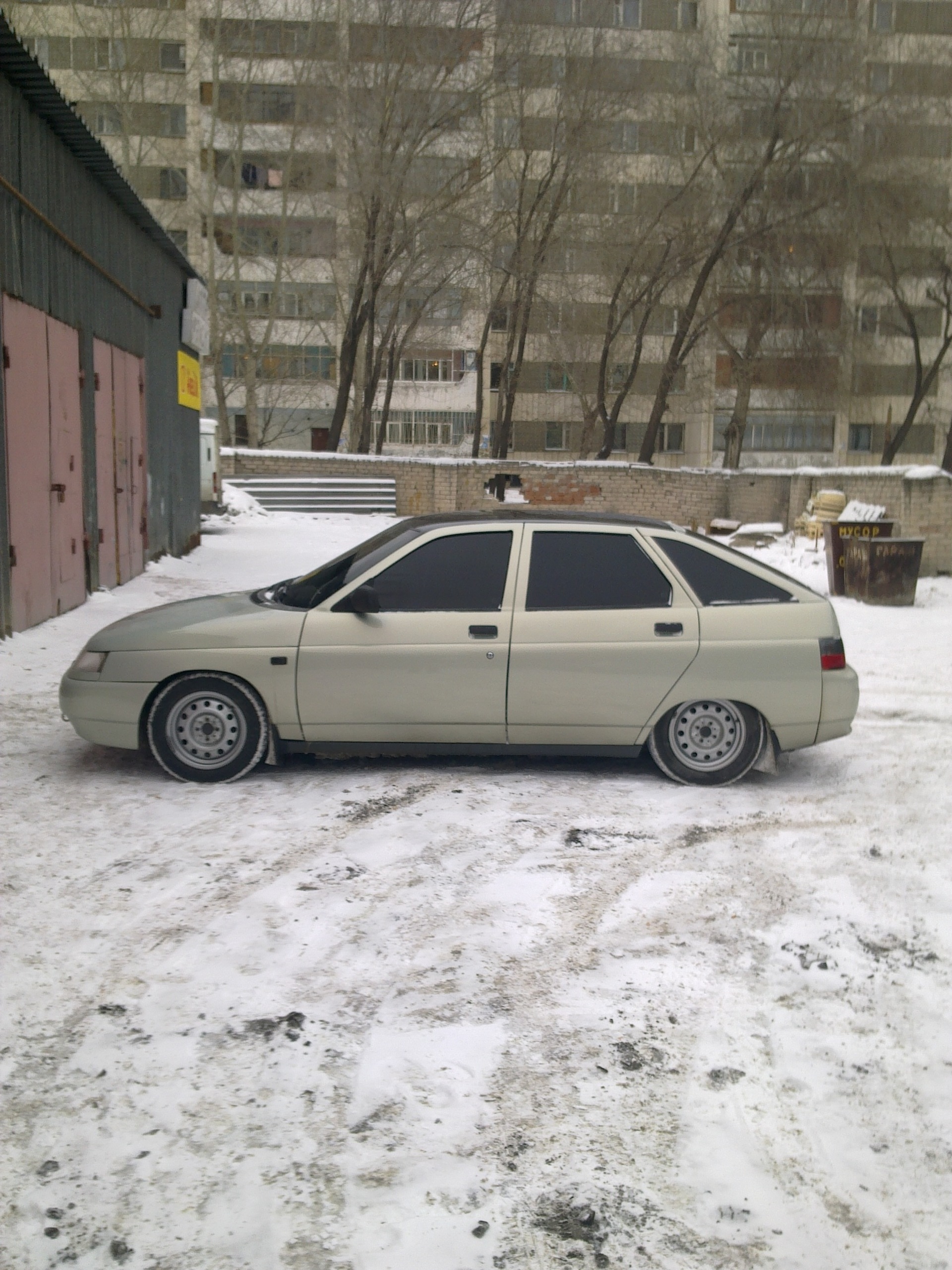 Зима. На штампах. — LADA 2112, 1,5 л., 2002 года | фотография | DRIVE2