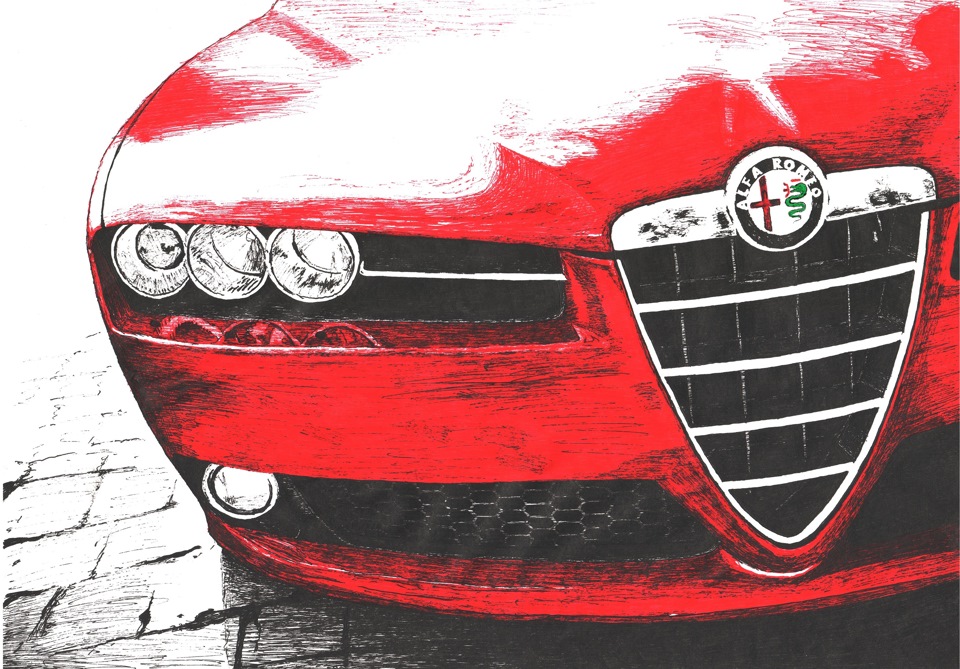 Рисунок перед. Alfa Romeo 159 рисунок. Alfa Romeo 159 вектор. Альфа Ромео рисунок. Нарисовать Альфа Ромео.