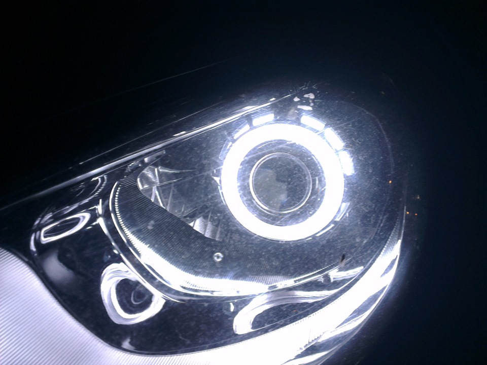 Би-ксеноновые линзы — Hyundai Solaris (1G), 1,4 л, 2011 года | тюнинг ...