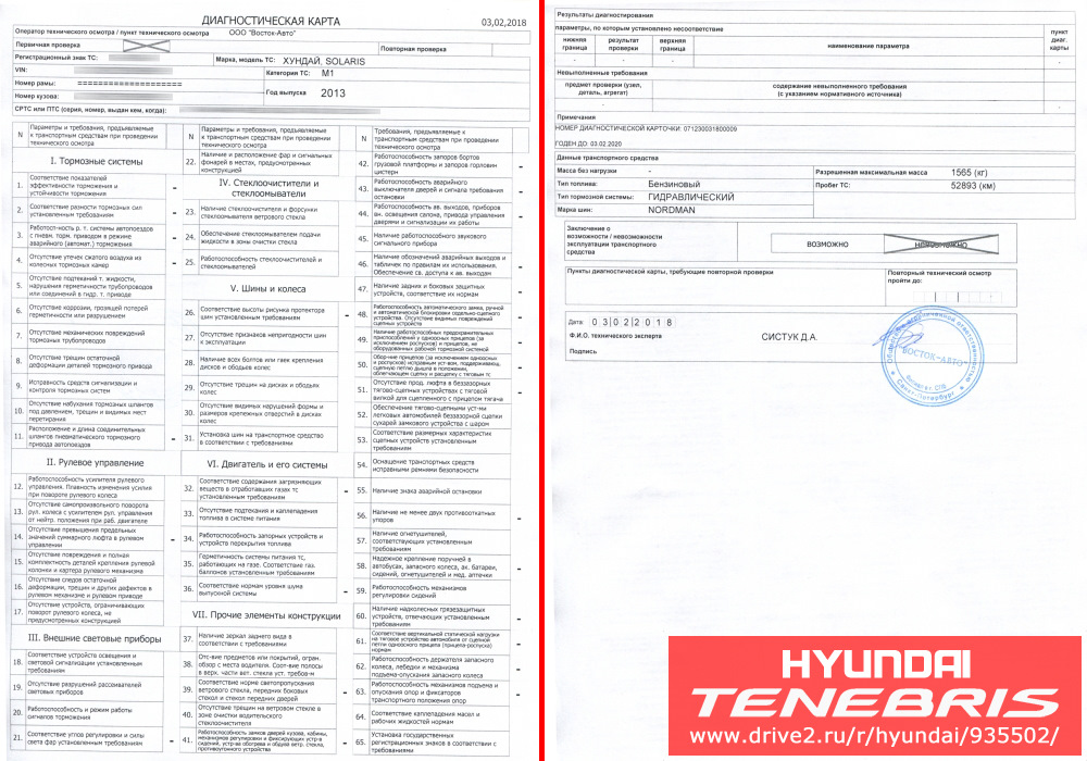 Диагностическая карта техосмотра. Диагностическая карта автомобиля ВАЗ 2106. Диагностическая карта Хендай Солярис. Диагностическая карта Hyundai ix35. Тип тормозной системы Хендай Солярис для диагностической карты.