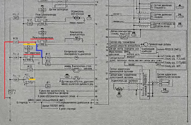 Схема электропроводки ниссан лаурель 35