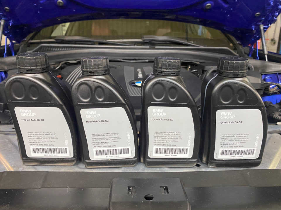 Масла в передний и задний редуктора — BMW 3 series (G20)