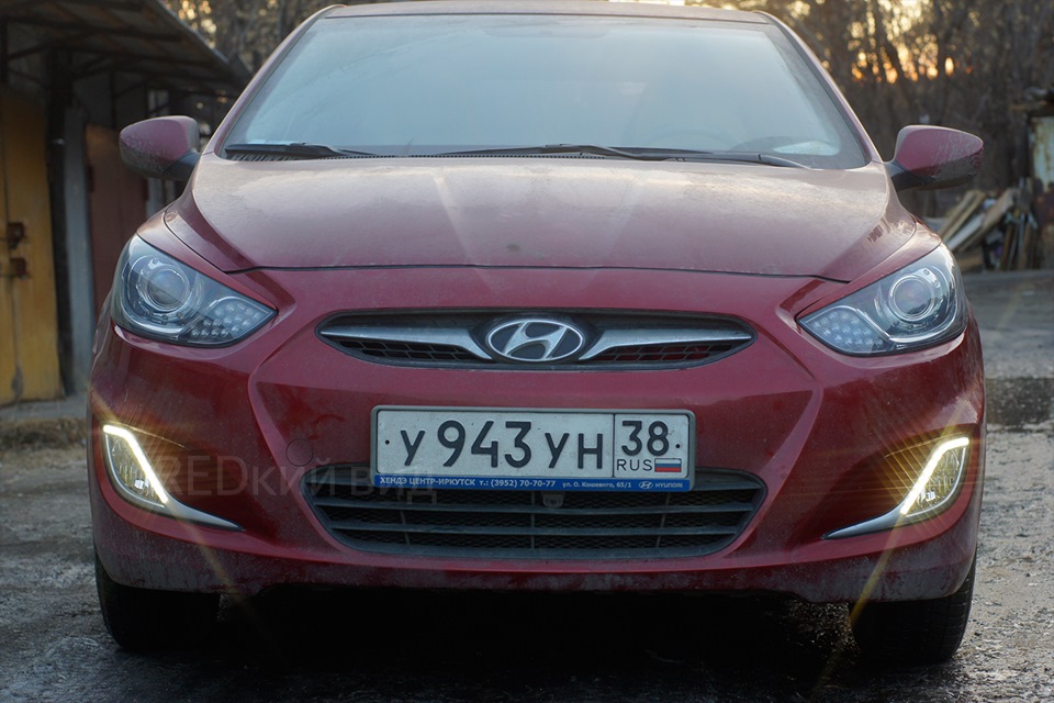 Противотуманная hyundai solaris