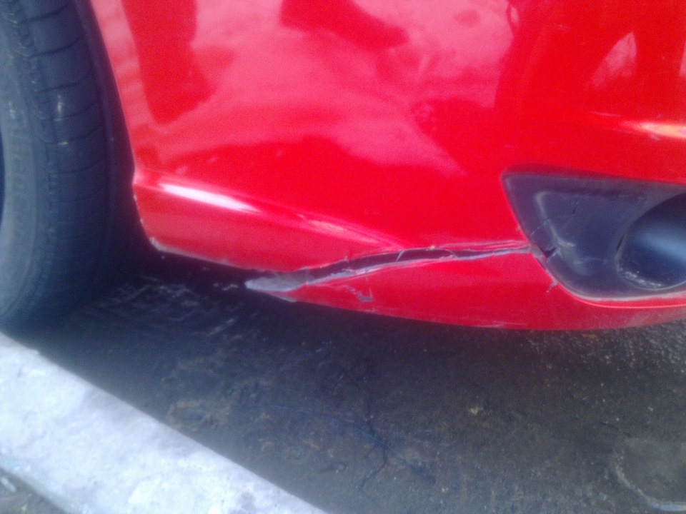 Трещина в бампере — Daewoo Nexia (N150), 1,6 л, 2009 года | поломка ...