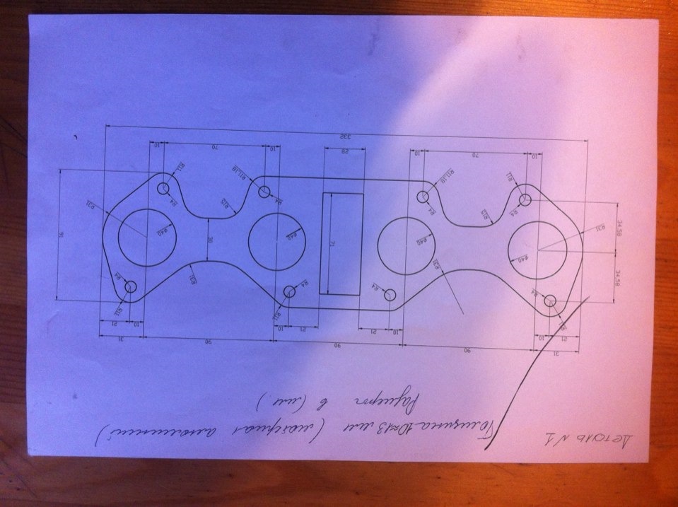 Чертеж впускного коллектора