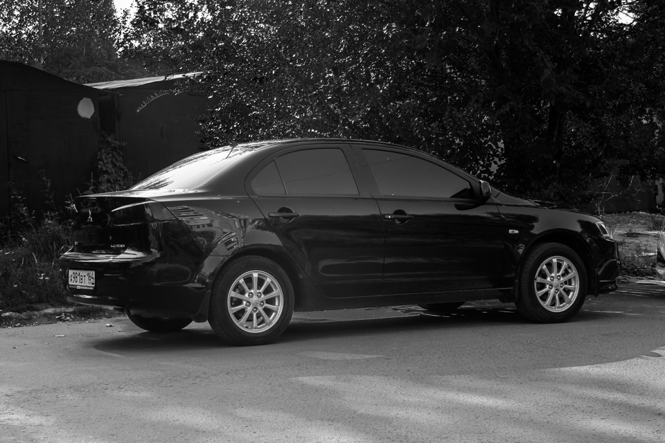 Тонировка в круг — Mitsubishi Lancer X, 1,6 л, 2013 года | стайлинг ...