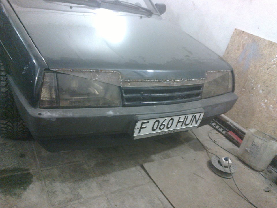 "Злой" Капот — Lada 21099, 1,6 л, 2007 года | тюнинг | DRIVE2