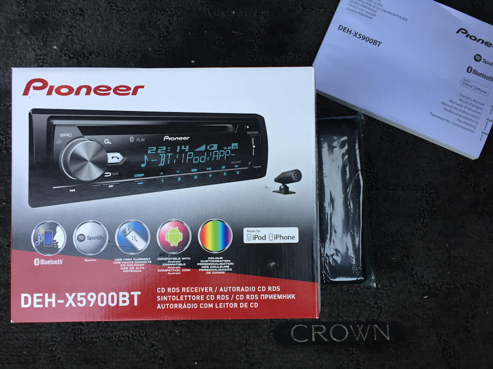 Заменил штатный магнитофон на Pioneer DEH-X5900BT — Toyota Crown (S170 ...
