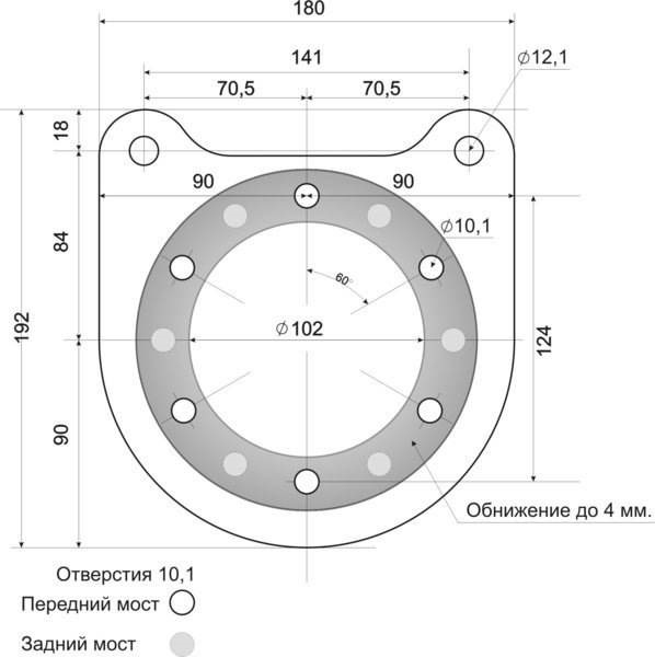 Колесные проставки уаз буханка чертеж