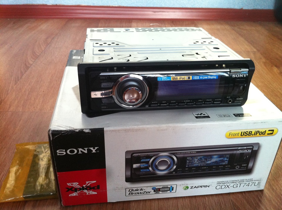 Новая голова Sony CDX-GT747UI — Honda Accord (6G), 2 л, 1999 года ...