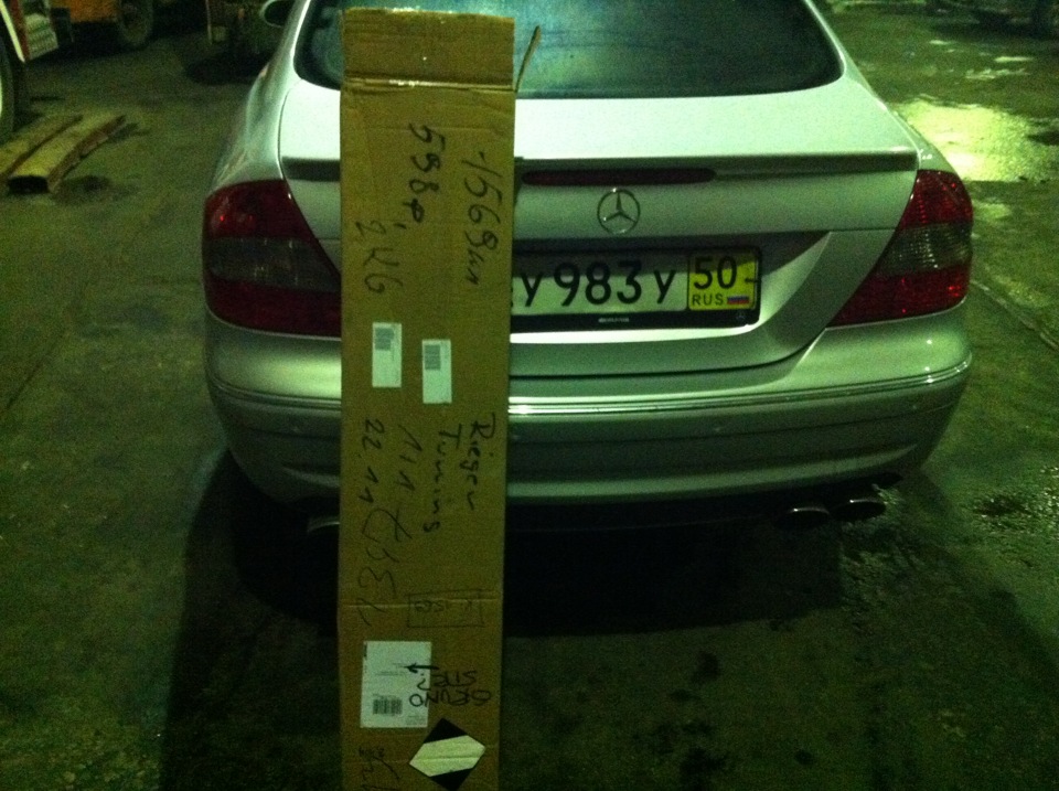 Спойлер на стекло "Rieger" — Mercedes-Benz CLK (W209), 5 л, 2006 года ...
