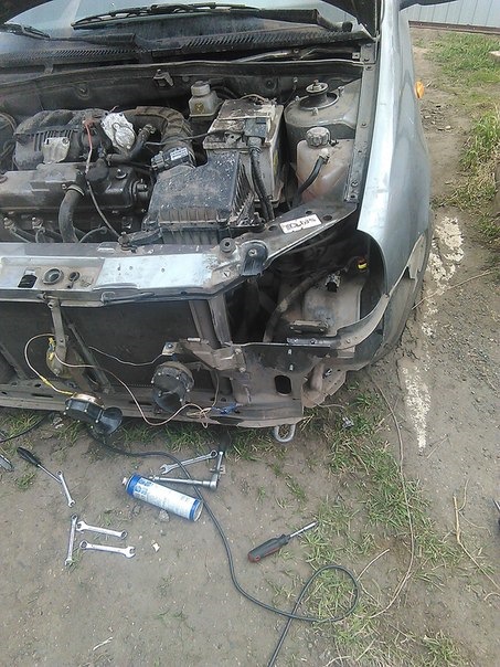 снятия и ремонт фары левой — Lada Калина универсал, 1,6 л, 2011 года ...