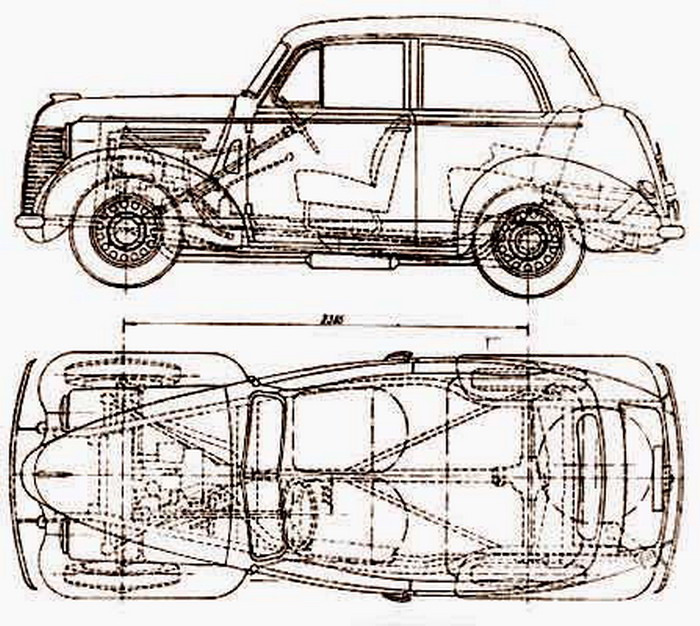 Москвич 400 чертеж