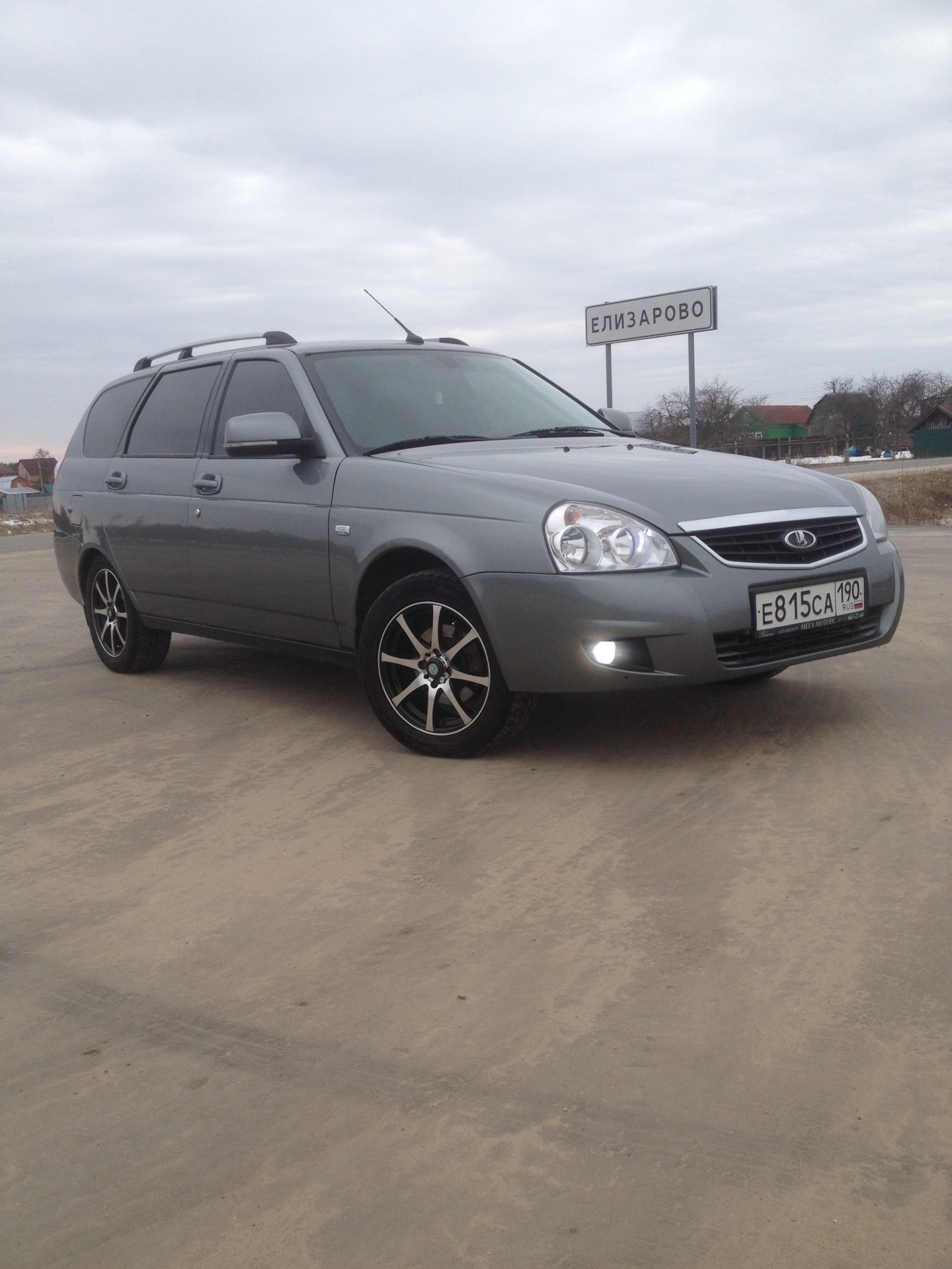 Стойки в черный глянец. — Lada Приора универсал, 1,6 л, 2012 года ...