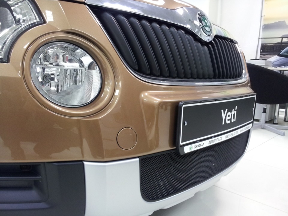 Защита радиатора на "SKODA YETI", до 2014 года — ЗАЩИТА АВТОМОБИЛЯ на ...