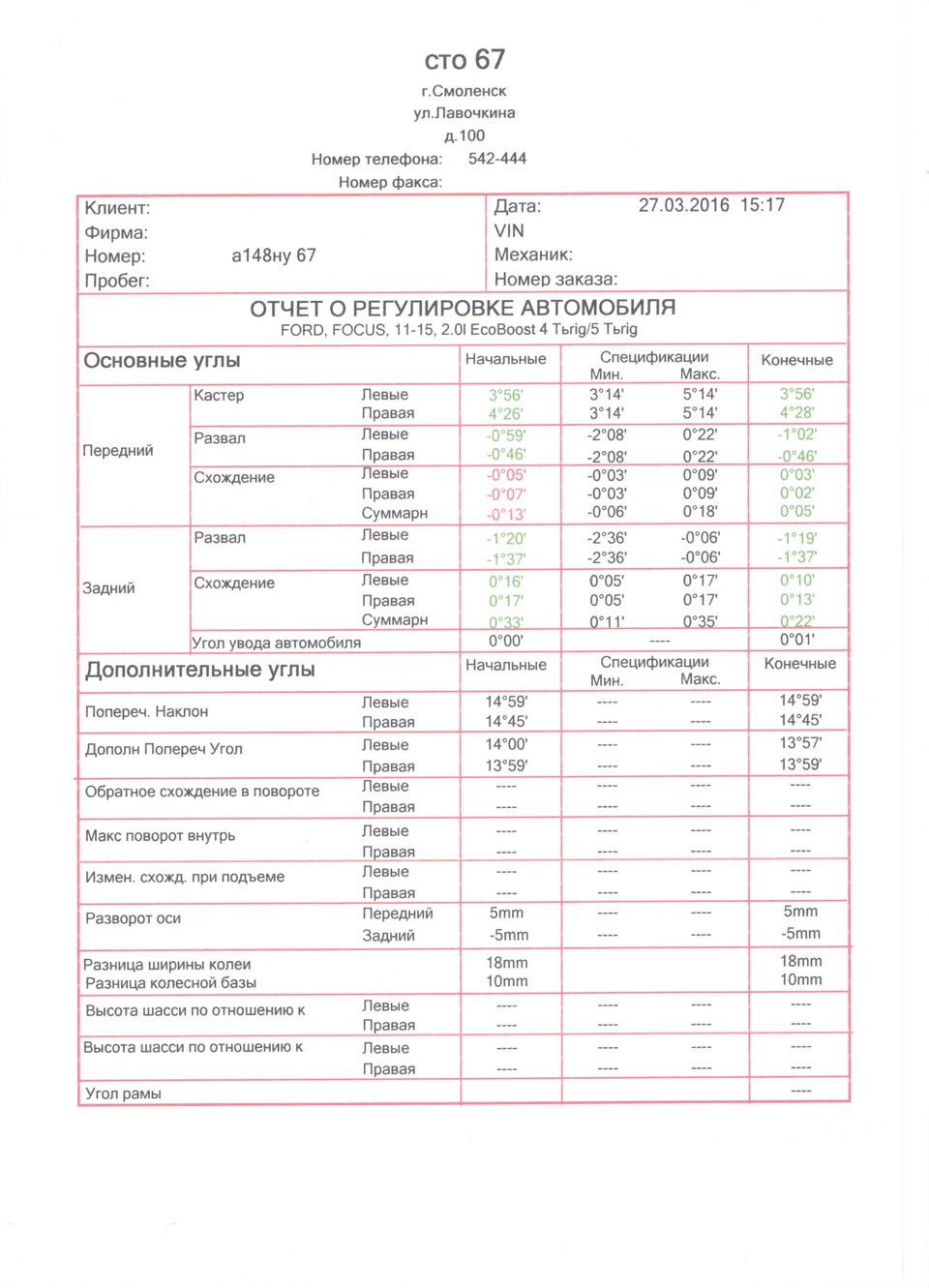 Регулировка сход-развала — Ford Focus III Sedan, 1,5 л, 2015 года ...