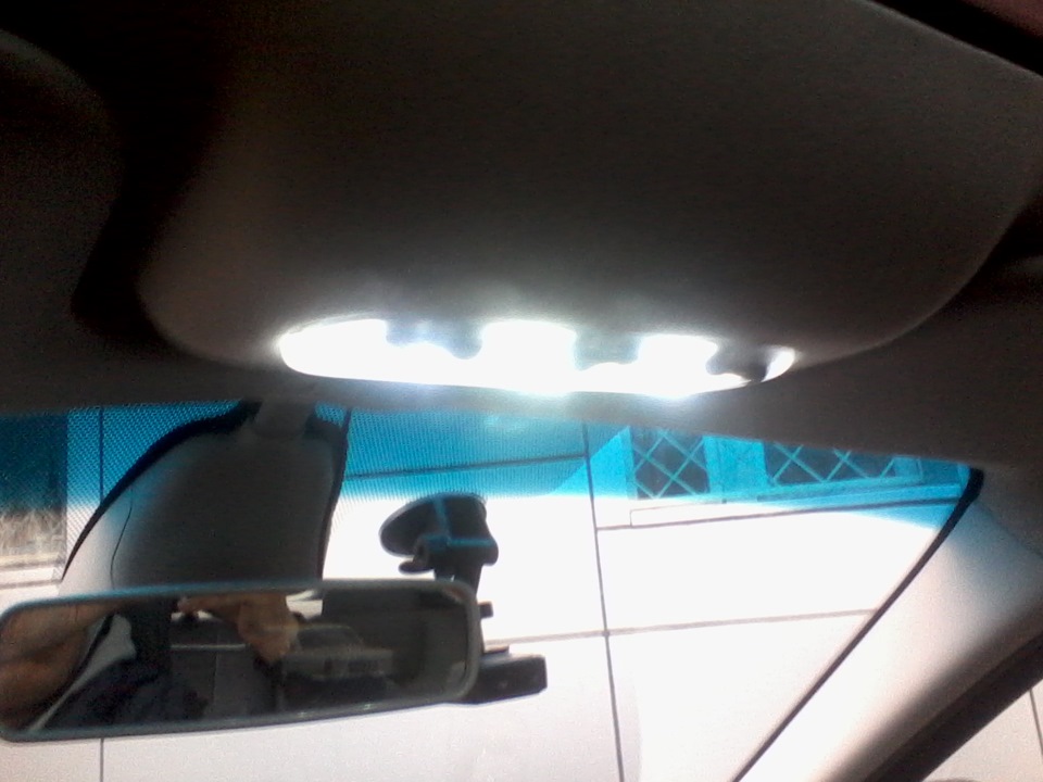 7. Светодиоды в плафоны — Renault Scenic II, 1,6 л, 2009 года ...