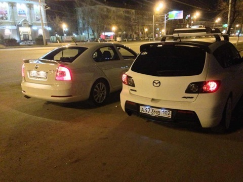Две белых бестии — Mazda 3 MPS (1G)