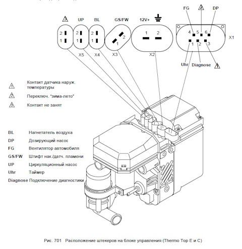 66724c 12v webasto нет питания на насос