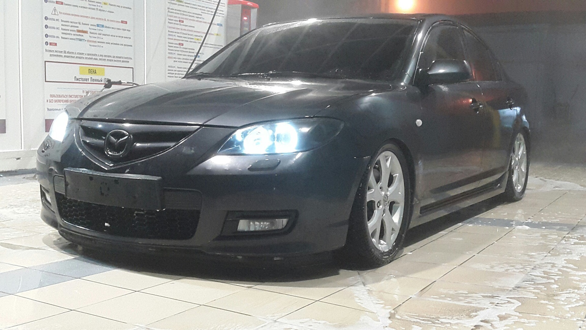 Губа на передний бампер — Mazda 3 (1G) BK, 2 л, 2007 года | тюнинг | DRIVE2