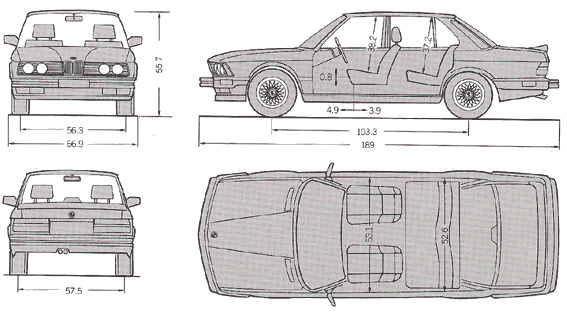 Чертеж бмв е34