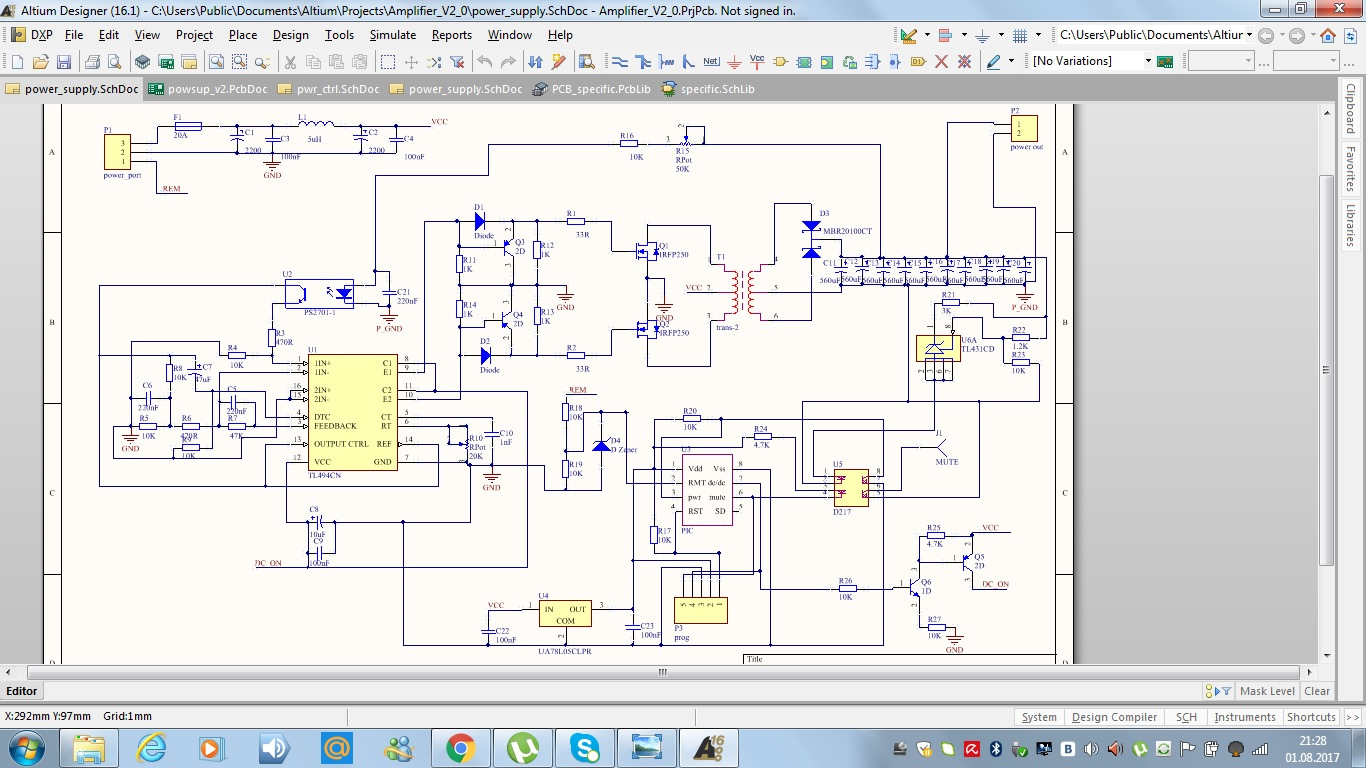 Создание схемы altium designer