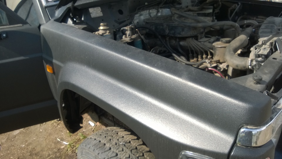 покраска кузова раптором — Nissan Patrol GR I (Y60), 4,2 л, 1994 года ...