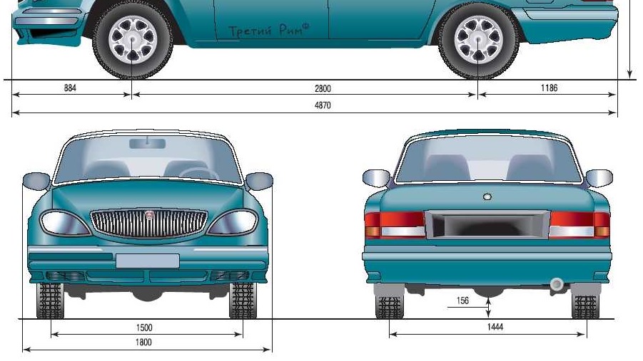 Фото габариты газ волга ГАЗ 31105 2.3 бензиновый 2005 на DRIVE2