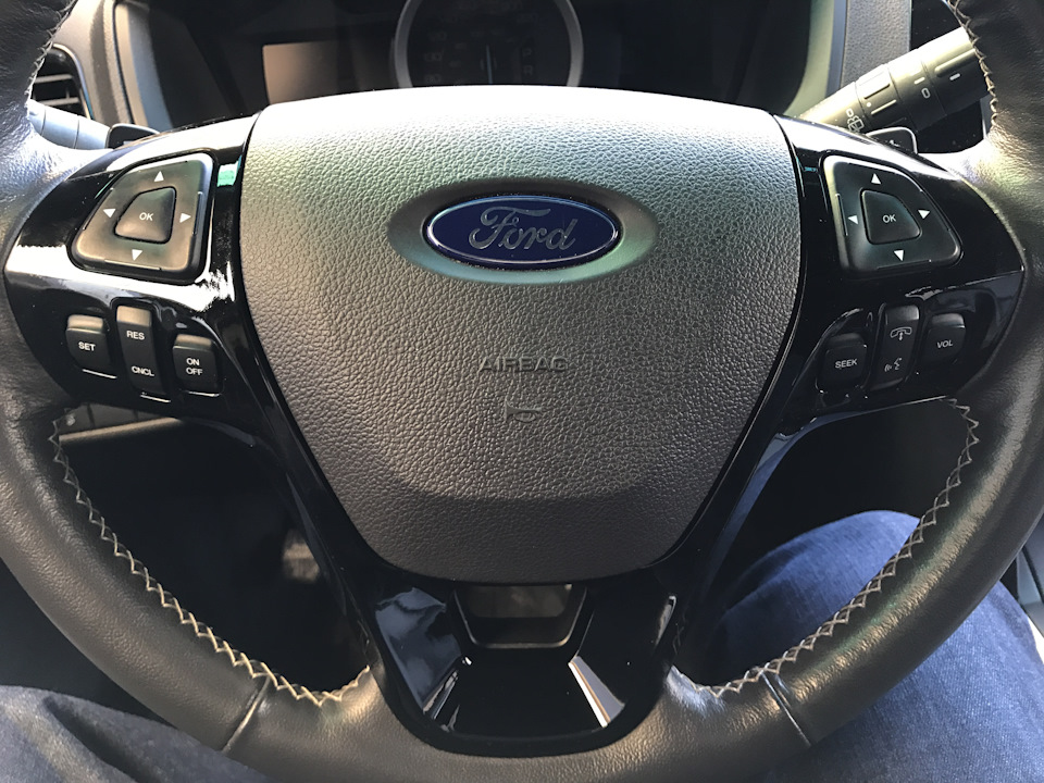 Форд эксплорер как снять руль Накладка руля в черный лак - итог - Ford Explorer (5G), 3,5 л, 2014 года стайлин