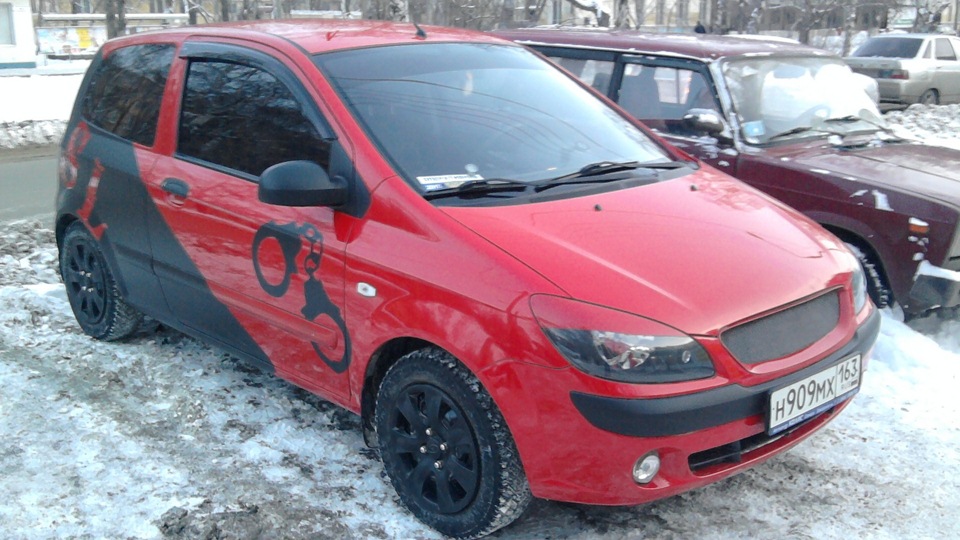 Установка юбки на бампер гетц