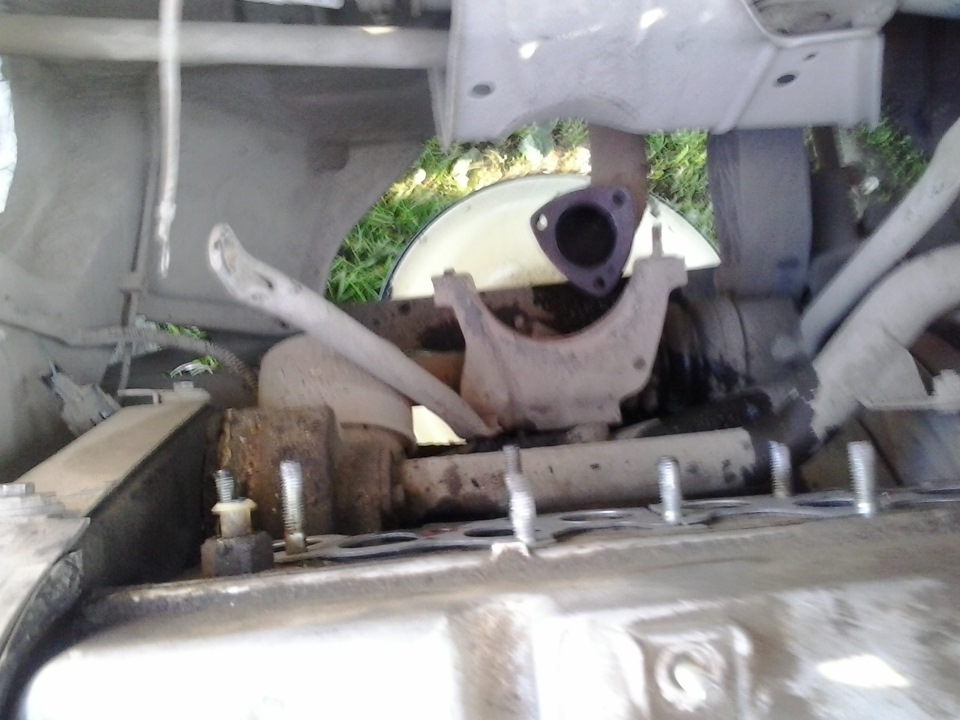 Удаление катализатора, установка паука 4-1 — Lada Калина седан, 1,6 л ...