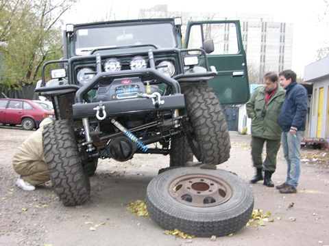 Suspension travel tests diagonal - Toyota Land Cruiser 34L 1983