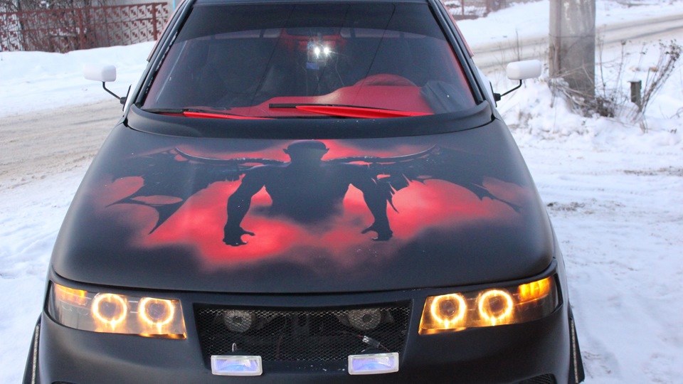 Рисунок на капот ваз 2114
