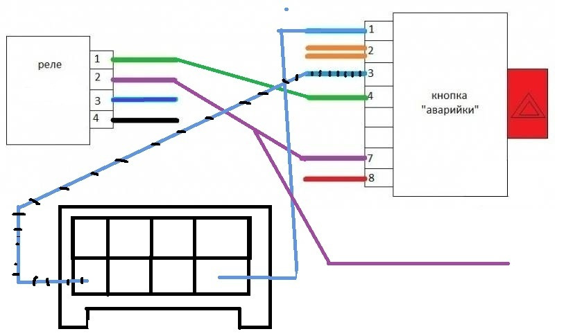 Схема реле поворотов ваз 2105 схема