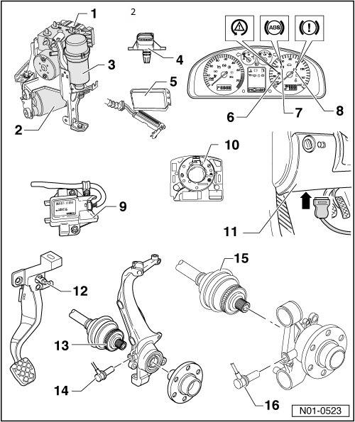 Схема abs passat b5