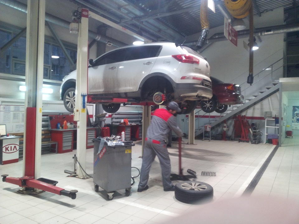 Замена пружин — KIA Sportage (3G), 2 л, 2013 года | визит на сервис ...