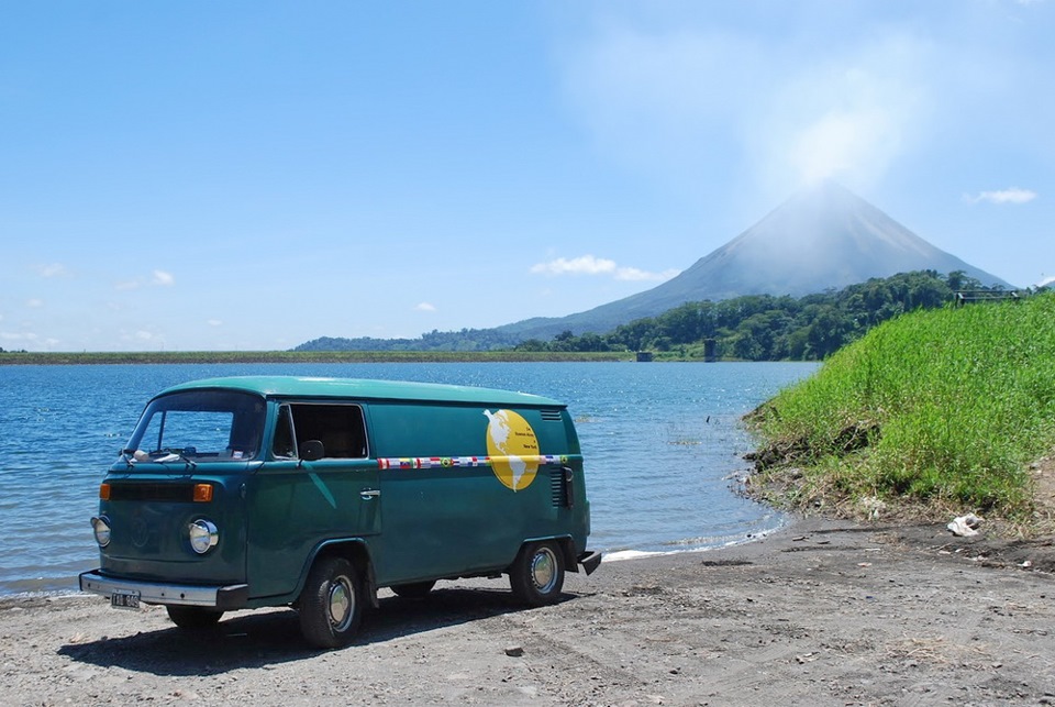 Volkswagen T2 around the Earth