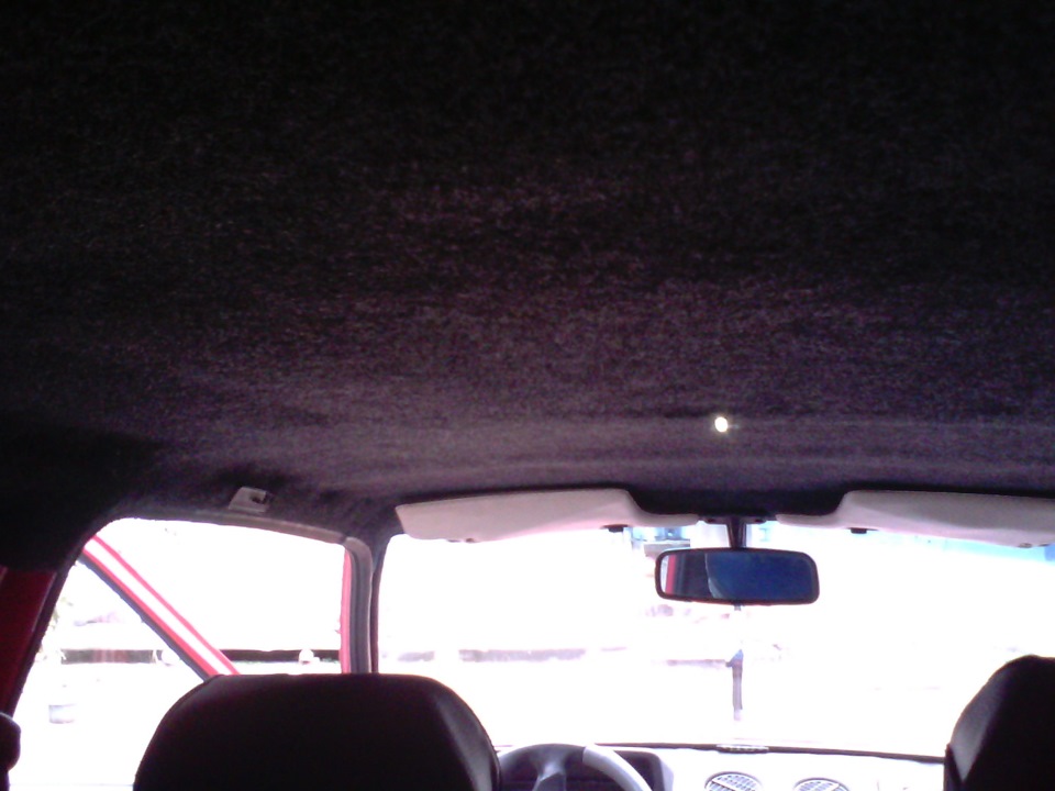 шумовиброизоляция потолка и обтяжка карпетом — Lada 11113 Ока, 0,7 л ...