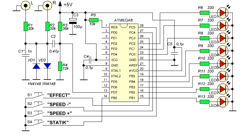 Интересные схемы на atmega8